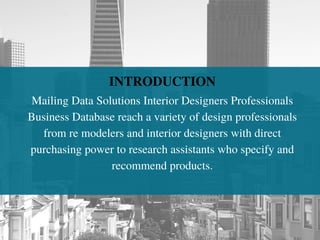 Interior Designers Email List | Interior Designers Database | PDF