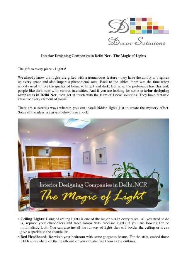 interior designing companies in delhi ncr