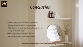 Expert Interior Designing in Chandigarh for Modern & Elegant Spaces | PPTX