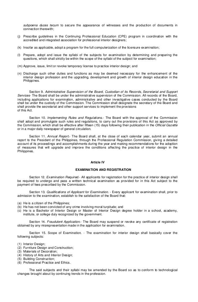 Interior Design Law