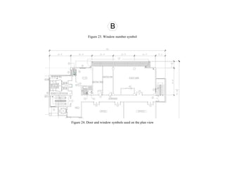 B
Figure 23. Window number symbol
Figure 24. Door and window symbols used on the plan view
 