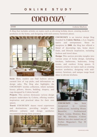 INTERIOR DESIGN AND DECORATION -INTERIOR JOURNALISM pdf | PDF
