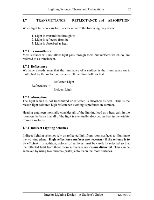 INTERIOR LIGHTING DESIGN A STUDENT'S GUIDE