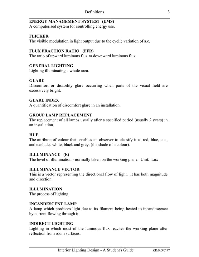 INTERIOR LIGHTING DESIGN A STUDENT'S GUIDE