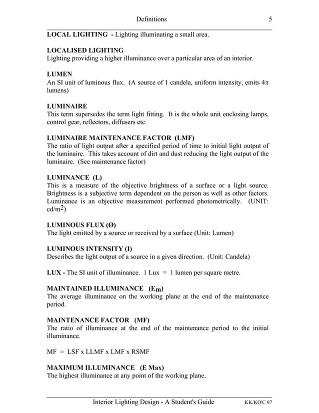 INTERIOR LIGHTING DESIGN A STUDENT'S GUIDE