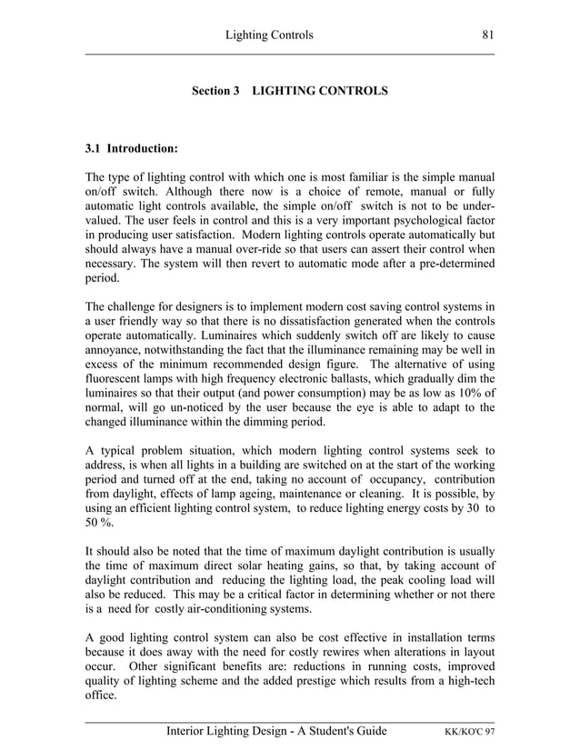 INTERIOR LIGHTING DESIGN A STUDENT'S GUIDE