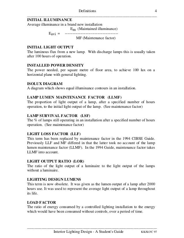 INTERIOR LIGHTING DESIGN A STUDENT'S GUIDE