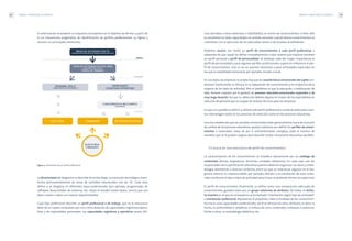 MODELO CONCEPTUAL DE PERFILES 23
mas llamadas a veces destrezas o habilidades) se nutren de conocimientos, si bien sólo
se convierten en tales capacidades en sentido absoluto cuando dichos conocimientos se
contrastan con la ejecución de las adecuadas tareas o de pruebas acreditativas.
Podemos asociar, por tanto, un perfil de conocimientos a cada perfil profesional, a
sabiendas de que aquél no define completamente a éste, puesto que requiere también
un perfil personal o perfil de personalidad. Se atribuye cada día mayor importancia al
perfil de personalidad y para algunos perfiles profesionales supera en influencia al per-
fil de conocimientos. Esto es así en puestos directivos o para actividades especiales en
las que la estabilidad emocional, por ejemplo, resulta crucial.
En casi todas las empresas se acepta hoy que las características emocionales del sujeto con-
dicionan fuertemente su eficacia en la adquisición de conocimientos y en el ejercicio de la
mayoría de los tipos de actividad. Pero el problema es que la educación, o reeducación de
tales factores requiere por lo general de procesos educativo-emocionales especiales y de
muy larga duración. Así que su detección debería dejarse en manos de los especialistas en
selección de personal que se ocupan de reclutar técnicos para las empresas.
Lo que sí es posible es definir y utilizar este perfil profesional a modo de pista para cuan-
tos intervengan tanto en los procesos de selección como en los procesos educativos.
Una vez establecido que las variables emocionales están generalmente fuera de la acción
de control de los procesos educativos, quedan entonces por definir los perfiles de conoci-
mientos o contenidos, tarea de por sí suficientemente compleja, dado el número de
variables que se le pueden asignar para describir tantas situaciones educativas posibles.
En busca de una estructura de perfil de conocimientos
La caracterización de los conocimientos se establece típicamente por un catálogo de
contenidos (temas, asignaturas, lecciones, unidades didácticas). En cada caso, son los
responsables de la planificación educativa quienes deberían organizar sus dosis y meto-
dología atendiendo a diversos atributos, entre los que se relacionan algunos en el dia-
grama anterior. Es imprescindible, por ejemplo, atender a la orientación de esos conte-
nidos conforme al tipo o tipos de actividad para el que se pretende formar al sujeto real.
El perfil de conocimientos, finalmente, se define como una composición adecuada de
conocimientos, guiados éstos por un grupo coherente de atributos. De todos, el atribu-
to maestro es el que en el esquema se ha llamado “orientación según tipo de actividad”
u orientación profesional. Representa el propósito, meta o finalidad de los conocimien-
tos hacia unas capacidades profesionales. De él se derivan los otros atributos, es decir, la
forma, la profundidad o amplitud, el énfasis de unos contenidos, enfoques o prácticas,
frente a otros, la metodología didáctica, etc.
MODELO CONCEPTUAL DE PERFILES22
A continuación se propone un esquema conceptual con el objetivo de derivar a partir de
él un mecanismo pragmático de identificación de perfiles profesionales. La figura 3
resume sus principales elementos.
Figura 3. Elementos de un perfil profesional
La dinamicidad del diagrama se describe de arriba abajo. La evolución tecnológica trans-
forma permanentemente las áreas de actividad relacionadas con las TIC. Cada área
define o se desglosa en diferentes tipos profesionales (por ejemplo, programador de
software, desarrollador de sistemas, etc., véase el estudio Career-Space, 2001c), que son
tipos nuevos o tipos con nuevos requerimientos.
Cada tipo profesional describe un perfil profesional o de trabajo, que es la estructura
ideal de un sujeto compuesta por una cierta dotación de capacidades cognitivas/opera-
tivas y de capacidades personales. Las capacidades cognitivas y operativas (estas últi-
ÁREAS DE ACTIVIDAD CON TIC
(EQUIVALENTE A PROPUESTA DE BROAD JOB, ÁREA DE ICEL)
TIPOS DE ACTIVIDAD EN ESTE ÁREA
(FUNCIONES, ROLES, JOBS)
PERFIL DE TRABAJO
CONOCIMIENTOS NECESARIOS
(CONTENIDOS)
PERSONAL SKILLS
(CARACTERÍSTICAS EMOCIONALES)
CAPACIDADES
COGNITIVAS/OPERATIVAS
SELECCIÓN APTITUDES/ACTITUDESFORMACIÓN
SUJETO REAL
CANDIDATO
definen
necesitan
requieren
 