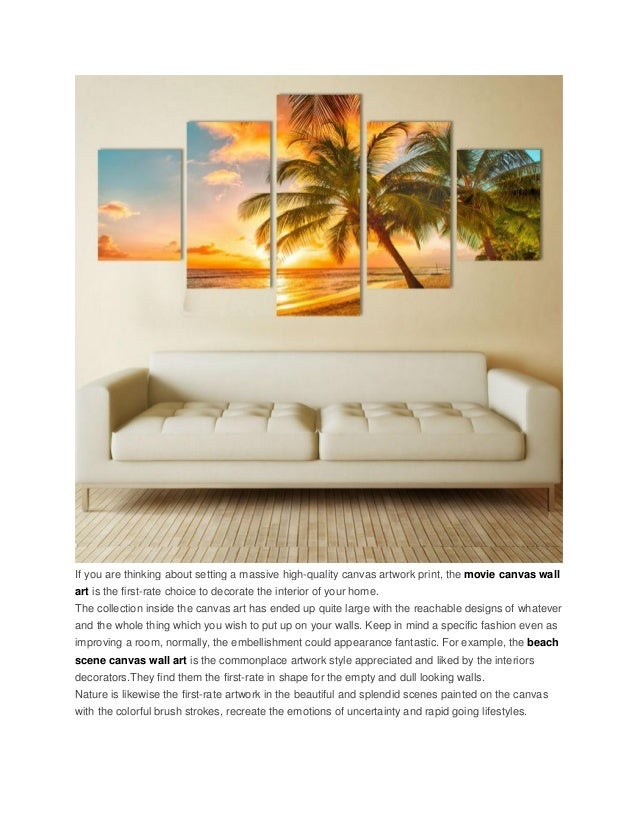 Interior Splendor With Beach Fish Amp Sunset Canvas Wall Art