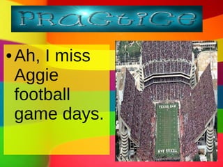 Ah, I miss Aggie football game days. 