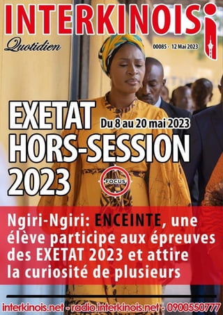 Interkinois Hebdo 01 du 15 au 21 mai 2023