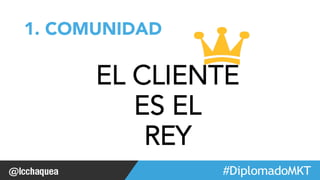 #FormaciónEBusiness 
1. COMUNIDAD 
EL CLIENTE 
ES EL 
REY 
 