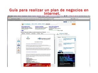 Guía para realizar un plan de negocios en Internet. 