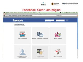 Facebook: Crear una página 