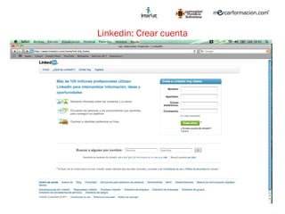 Linkedin: Crear cuenta 