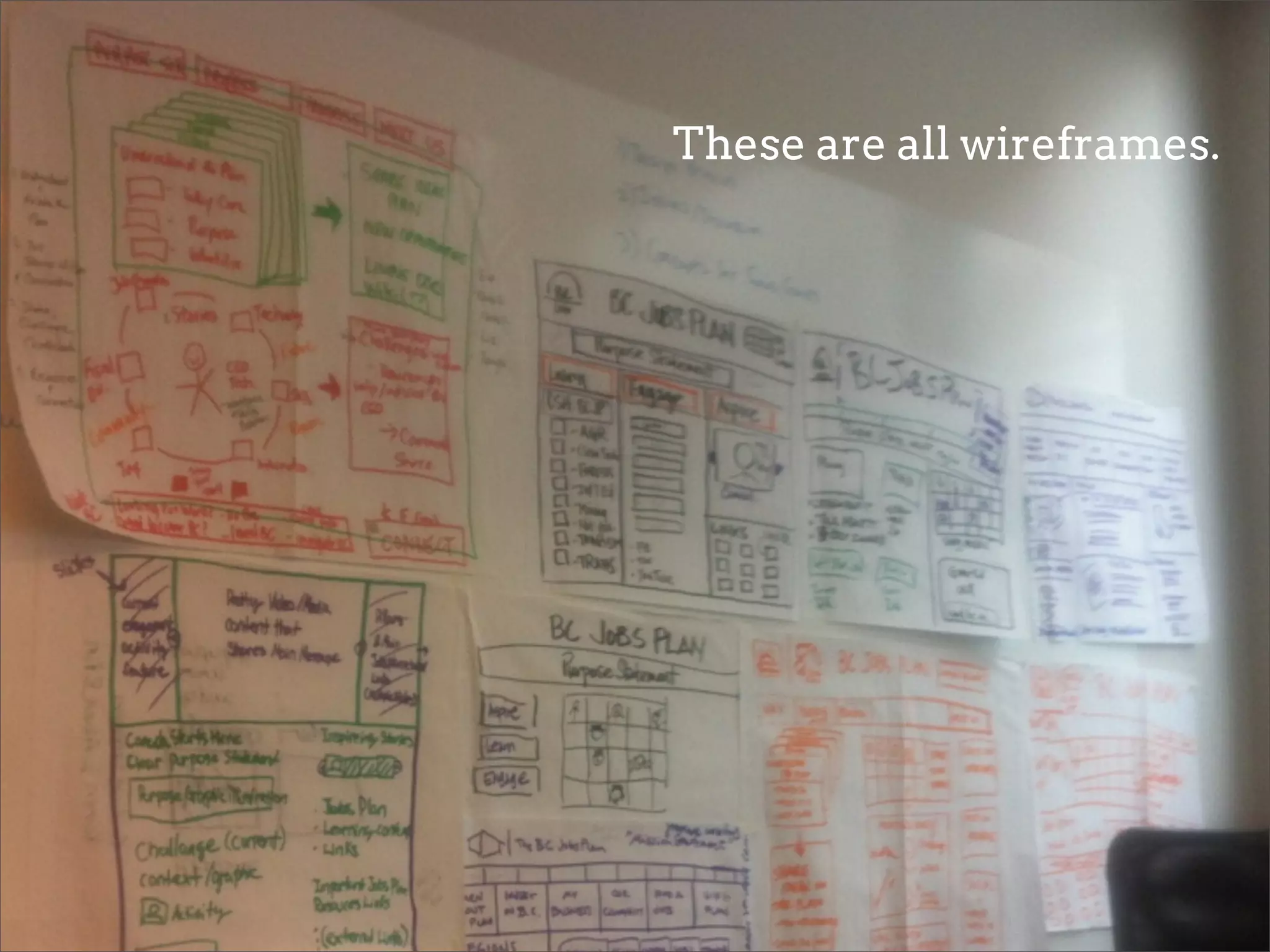 These are all wireframes.
 