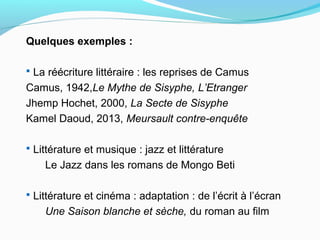 Intermedialite Explorations Litteraires Et Lectures De La Modernite