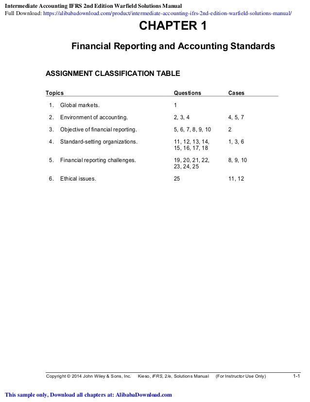 Intermediate Accounting Ifrs 2nd Edition Warfield Solutions Manual