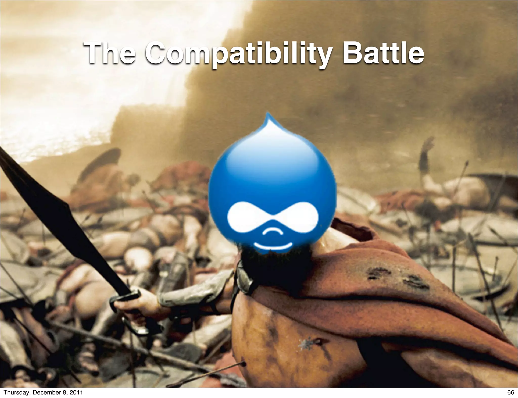 The Compatibility Battle Thursday, December 8, 2011 66 