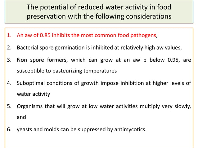 Intermediate moisture foods | PPTX