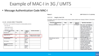 Example of MAC-I in 3G / UMTS
©3G4G
• Message Authentication Code MAC-I
 