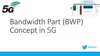 Bandwidth Part (BWP)
Concept in 5G
@3g4gUK
 