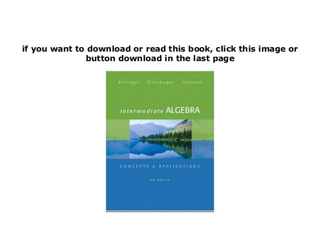 Free Library Intermediate Algebra Concepts Applications 9th Edit