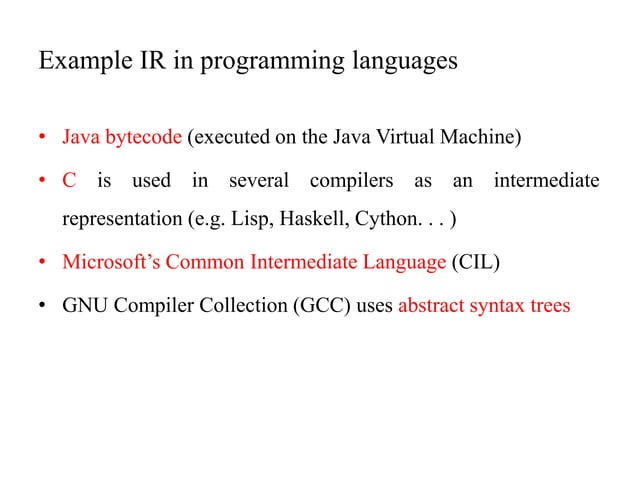Intermediate code generation in Compiler Design | PPT