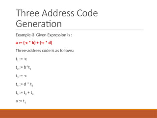 intermediate Code generation.pptxintermediate Code generation.pptx