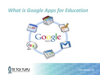 www.tetoitupu.org
What is Google Apps for Education
 