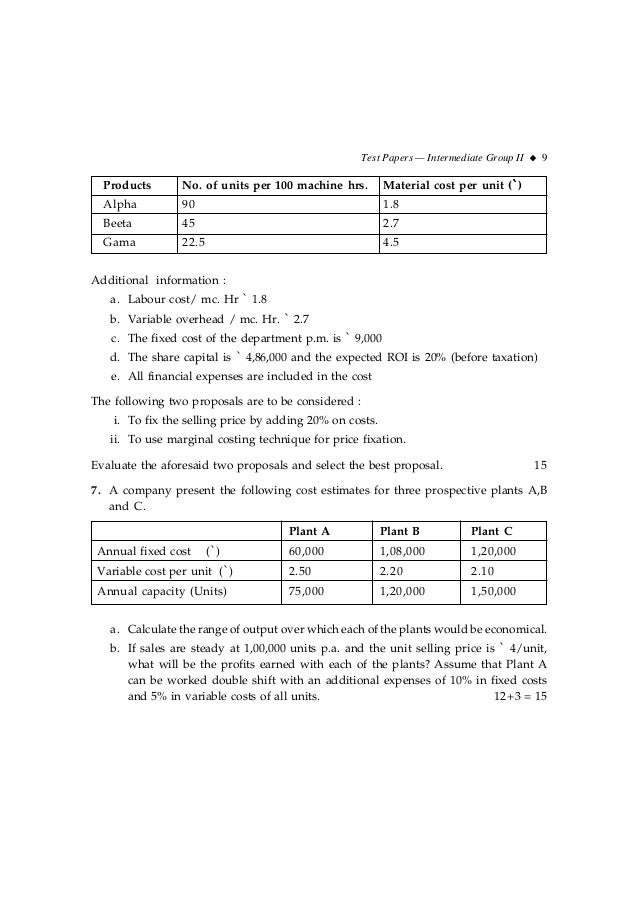 Intermediate test papers image