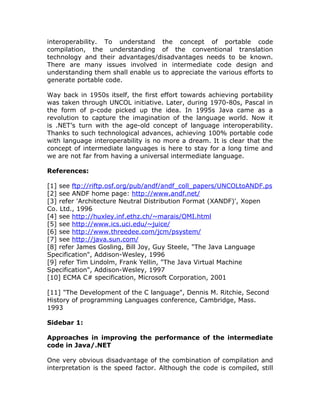 Intermediate Languages