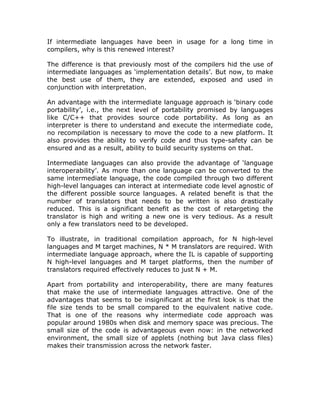 Intermediate Languages