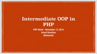 Intermediate oop in php