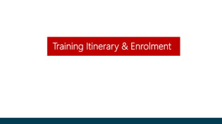 Training Itinerary & Enrolment
 