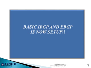 Copyright 2012 (c)
www.zenithnetworks.com
12
2
 