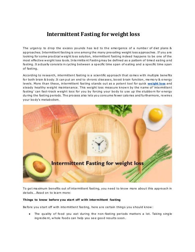 Tips Intermittent Fasting for weight loss