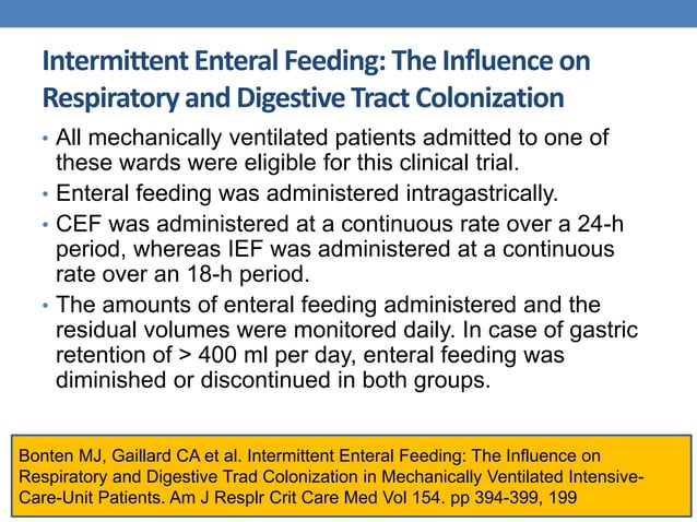 Intermittent bolus feeding versus continuous enteral feeding | PPTX
