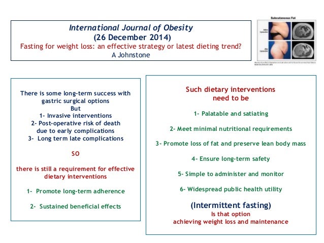 Fasting Long Term Weight Loss