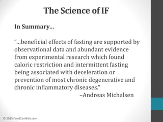 Intermittent Fasting for Weight Loss and Wellness | Food Can Wait | PDF