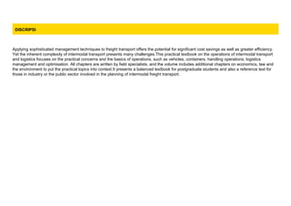 [P.D.F] Intermodal Freight Transport and Logistics For Kindle | PDF