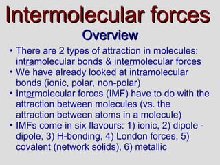 Non Boding Intermolecular Intermolecular-forces of attraction .ppt