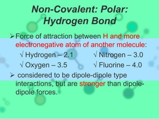 Non Boding Intermolecular Intermolecular chemical bonding | PPTX