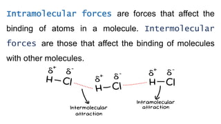 INTERMOLECULAR FORCES. Physical Science pptx | PPTX
