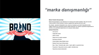 “marka danışmanlığı”
Marka Yönetimi Danışmanlığı
Marka Danışmanlığımız uzun dönemli (6-12-18-24 ay) bir hizmet modelidir. Pek çok durumda
marka yönetimi hizmeti yaratılan markanın geliştirilmesi aşamasında tercih edilir.
Bu süreçte; pazarlama faaliyetlerini işin uzmanına bırakarak ya da belirli faaliyetlerde daha
sağlam ilerlemek için pazarlama ekibine destek isteyenler için markanın pazarlama departmanının
kendisi ya da pazarlama departmanının bir parçası olarak çalışılır.
Çalışma Sürecimiz;
 Ürün tanımı
 Hedef kitle analizi
 SWOT Analizi
 Rakip firma ve sektör analizleri
 Kampanya yönetimi
 Görsel iletişim (Basılı/Dijital) süreci
 Reklam/Tanıtım geri dönüş analizi
 Bayi / Satış / Pazarlama ağı, analiz, tespit, eğitim ve yapılandırması
 Pazarlama / Satış ekibi kurulumu, eğitimi, denetlenmesi
 Raporlama olarak özetlenebilir.
 