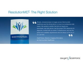 Resolutionmd The imaging picture gets a lot clearer at Intermountain Healthcare | PDF