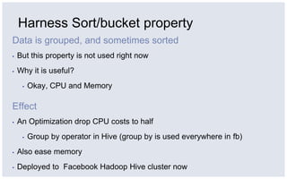 Harness Sort/bucket propertyData is grouped, and sometimes sortedBut this property is not used right now