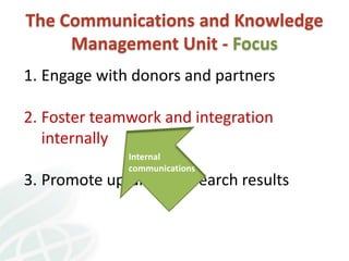 Internal communications presentation simone