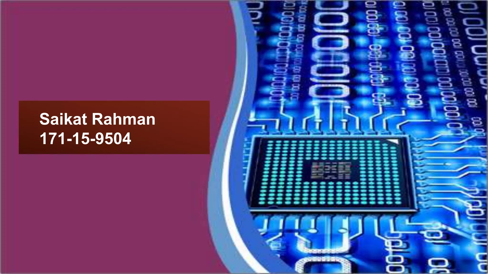 Saikat Rahman
171-15-9504
 