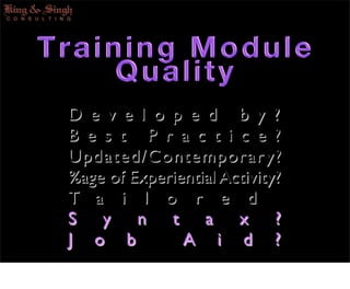 Internal Capabilitty In Training